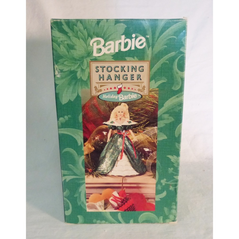 Vintage Hallmark Holiday Christmas Barbie stocking hanger 1996
